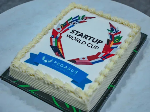 The Startup World Cup cake